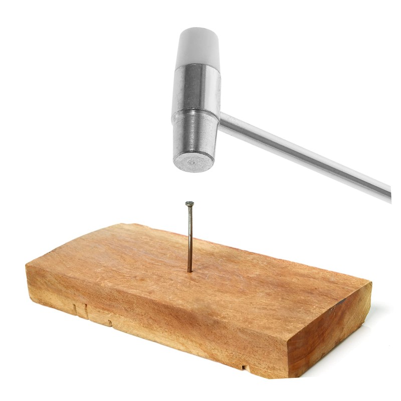 jojofuny 4pcs Metal Mini Multifunction Hammer Soft Hard Mallets for