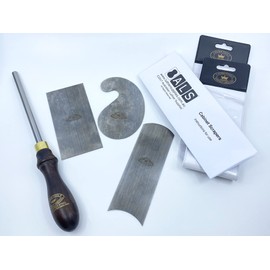 ALS Cabinet Scrapers & Burnisher Set of 4 with Instructions - for Woodwork & Guitar Making - Made in Sheffield England - Instructions by Australian Luthier Supplies