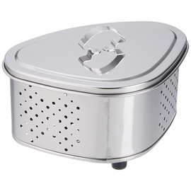 Takekoshi CK-121 Antibacterial Stainless Steel Mini Triangle Corner with Lid, 1 Box