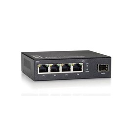 Level One Desktop Switch with 4 Gigabit Ethernet Ports and 1 Gigabit SFP Slot