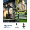 Solar Post Lights Outdoor, 17" Dusk to Dawn Lamp Posts