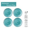 UPware 4-Piece Crackle 6 Inch Melamine Serving Plates/Appetizer Plates/Dessert Plates,