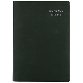 Life Journal, One Year Diary, Horizontal Ruled, A5, Green D1561B