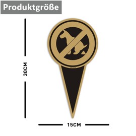 Pack of 2 High-Quality Badges No Dog Toilet 30 x 15 cm Aluminium Printed on Both Sides Sturdy Aluminium Composite Panel with UV Protection