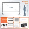AAJK120-inch Portable Projector Screen with Stand – Elevate Your Outdoor