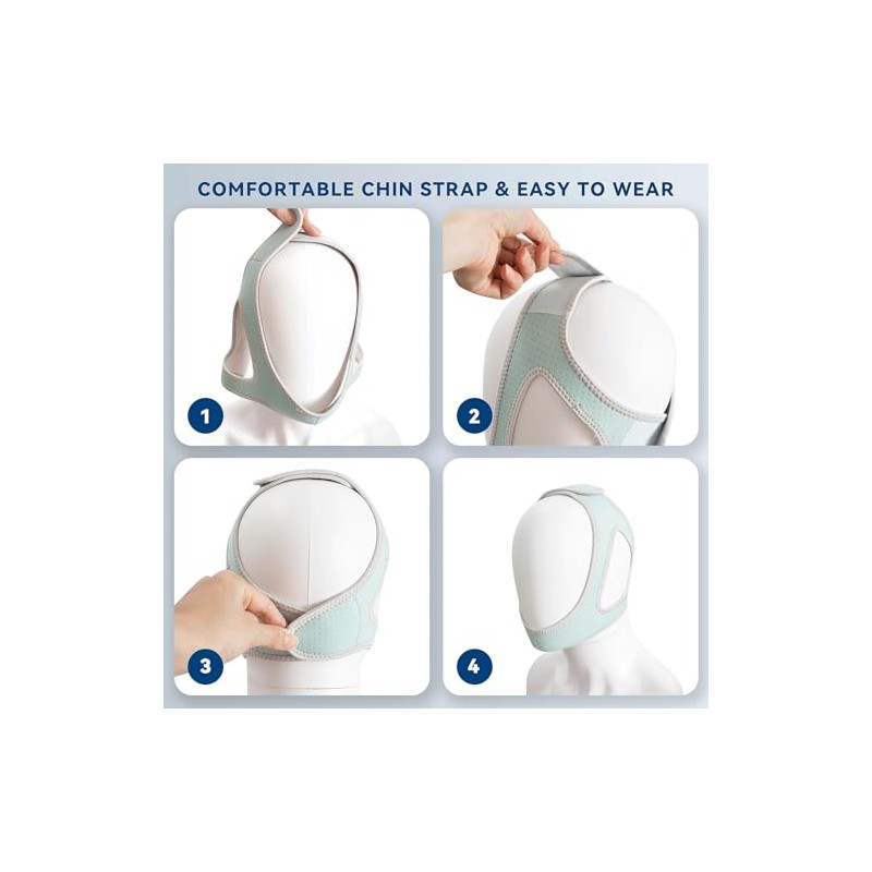 Dispositivos antirronquidos, correas para la barbilla para dormir, correas ajustables