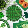 32 Pcs St. Patrick's Day Paper Plates Irish Green Plaid