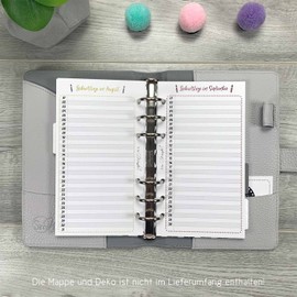 SinnWunder® Premium Calendar Insert - Perpetual Birthday Calendar - with Lists for Gift Ideas - Size Personal