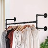 WEBI Clothing Rack Wall Mount,42" Industrial Pipe Clothes Rack for