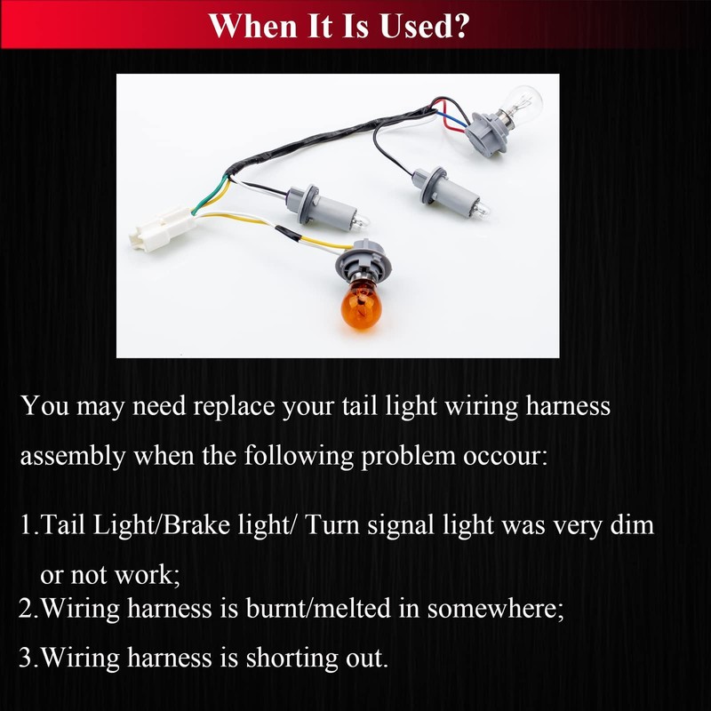 HOPUT 92450-3Q000 92450 3q000 Tail Lamp Holder and Wiring with