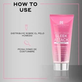 MARTHA DEBAYLE HAIR TECH Sleek Attack Crema para Peinar. Pelo lacio. Con Keratina Brasileña, 200 ml.                                                  