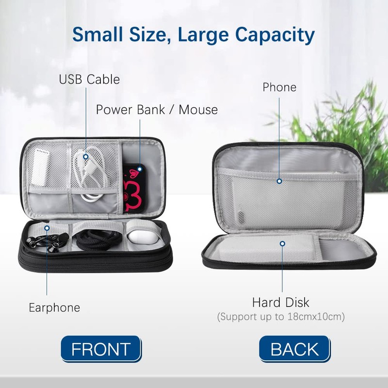 HCFGS Travel Cable Organiser Bag Portable Electronics Accessories Organizer 3
