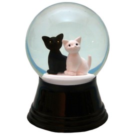 Perzy Snowglobe, Small Two Cats - 2.5" H x 1.5" W x 1.5" D