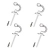 4 PCS Curtain Tie Backs Hooks, Ball End Curtain Holdbacks