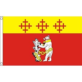 AZ FLAG Warwickshire County Flag 3' x 5' - County of Warks. - England Flags 90 x 150 cm - Banner 3x5 ft