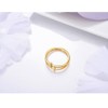 BETTYLAI 18K Gold-Plated Sterling Silver Statement Rings, Double Row Cross