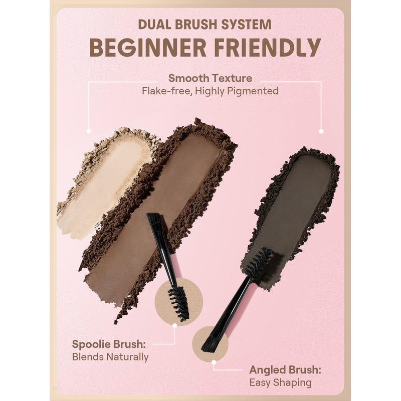 SHEGLAM Eyebrow Design Eyebrow Brown 3 Color Gradation Portable -