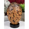 Prehistoric Speckled Dragon Egg Fossil Statue With Base Stand Jurassic