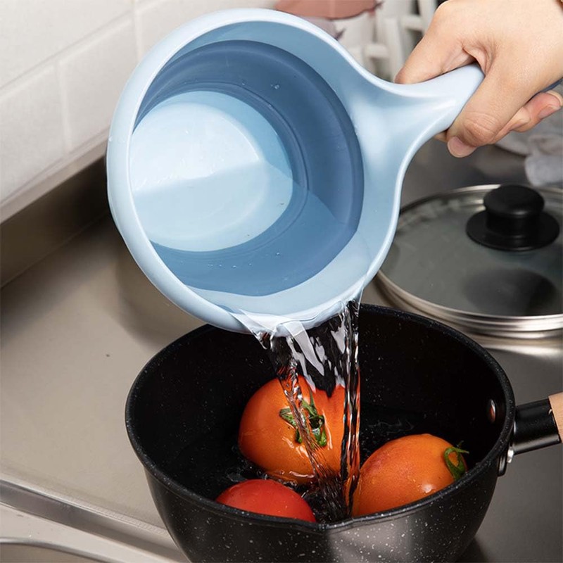 Folding Water Ladle Household Water Scoops Collapsible Spoon Scoop Cup