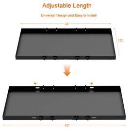 DELSbbq Adjustable Pellet Grill Storage Shelf for Traeger Pro 34 Series and Ironwood 885, Pellet Grill Bottom Shelf Accessory for Traeger Pellet Grill and Other Wood Pellet Grills