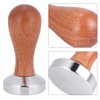Stainless Steel Manual Coffee Powder Flat Tamper with Wood Handle