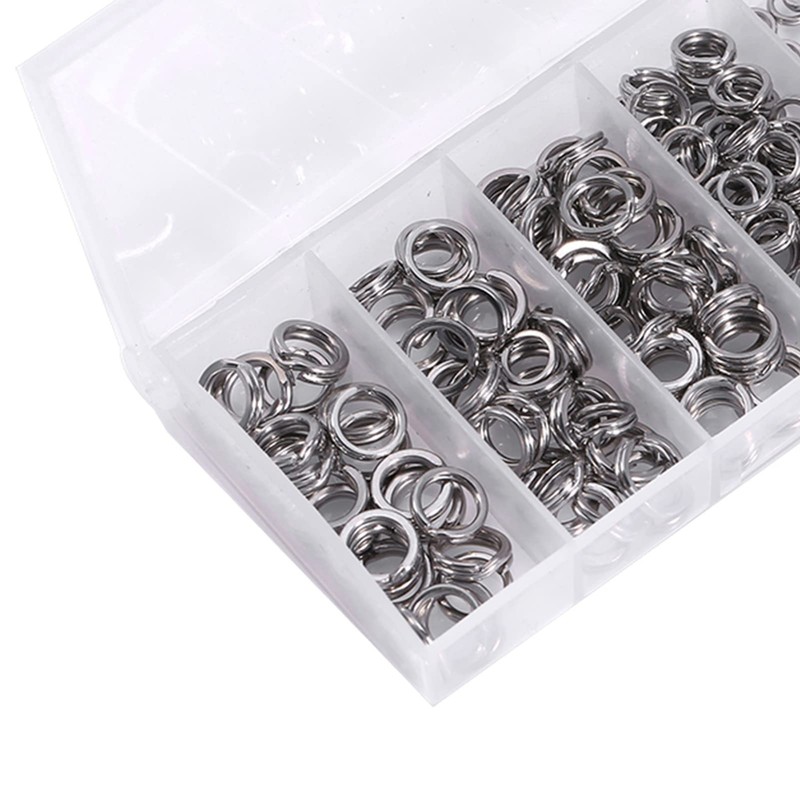 Split Ring Stainless Steel Fishing Tackle Ring Chain Connector High