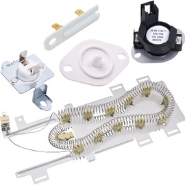 8544771 Heating Element 280148 (8557403 & 8318314) Thermal Cut Off Kit 3392519 Thermal Fuse 8577274 Thermistor Dryer Repair Kit Replacement by Blue Stars - Exact Fit For Whirlpool & Kenmore Dryers
