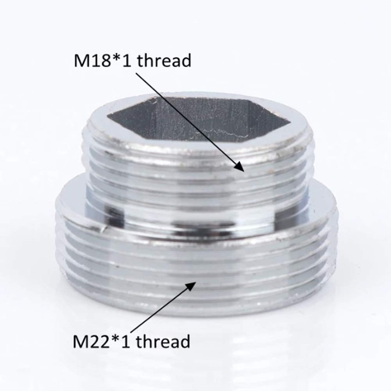 2pcs Metal Faucet Adaptor, HATOOLHA® Tap Aerator Connector Brass Thread