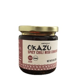 Okazu Spicy Chili Miso Condiment - 12 Packs of 8 oz Each, Imported from Japan, Umami-Rich Gourmet Topping