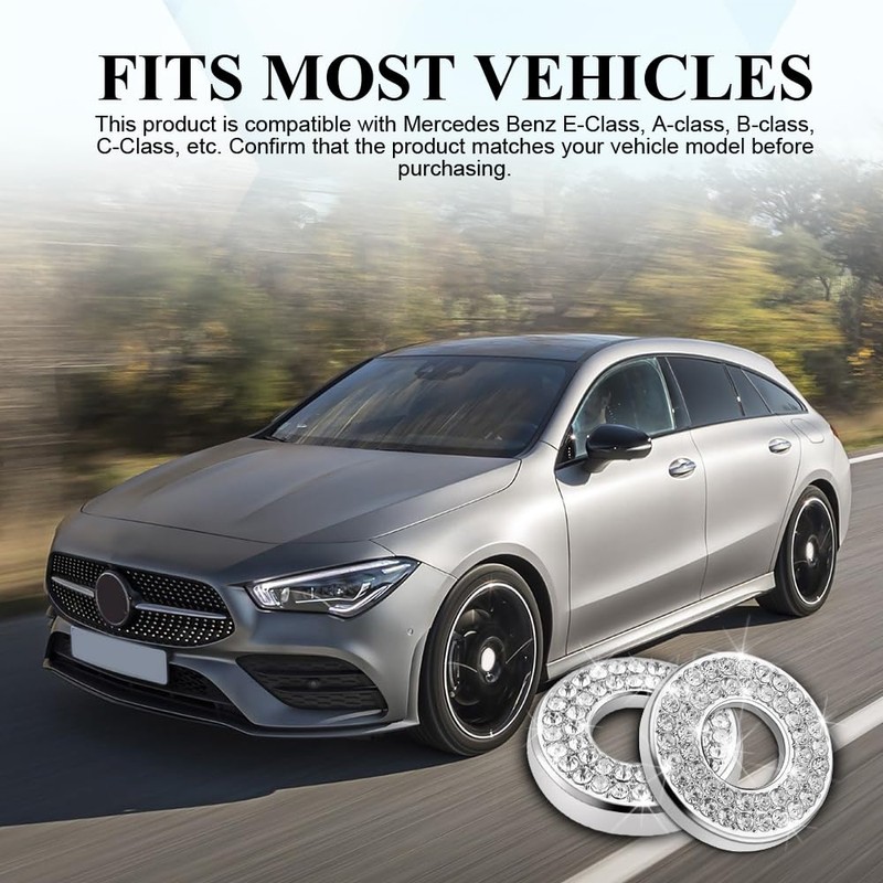 QZTYTY 4PCS Bling Car Inner Door Lock Covers, Bling Car