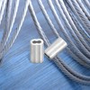 CLISPEED Wire Rope Sleeves, 1.0mm 100pcs Aluminum Crimping Loop Sleeves