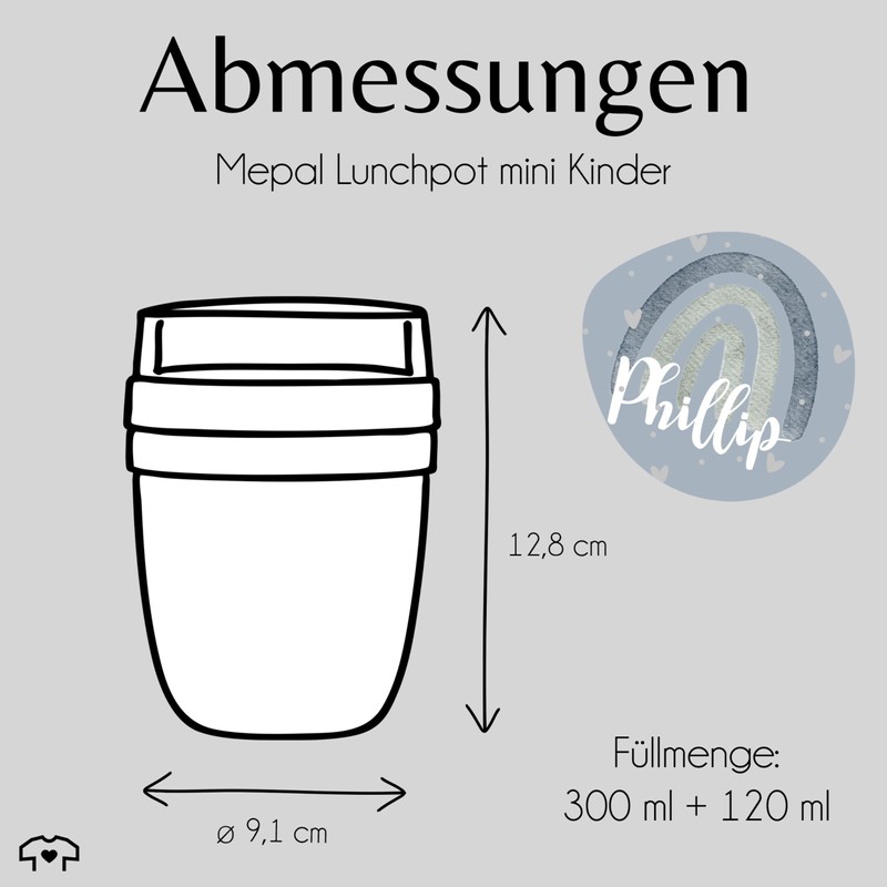 Lunchpot Kinder Müslibecher to go Joghurtbecher für Mepal Ellipse -