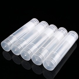 100pcs Transparente Bálsamo Labial Botella, 5ml Portátil Plástico Vacío Brillo de Labios Bálsamo Tubos con Varita, Reutilizables DIY Lipstick Botella Contenedor Viales para el Hogar Oficina Viajes