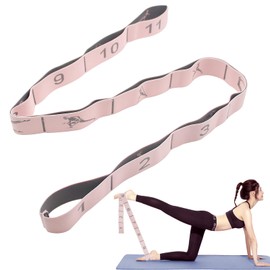 Yoga Stretch Strap, Yoga Stretching Strap, Yoga Stretch Strap with 11 Loops, Fitness Stretch Band, Highly Elastic Gymnastics Band, for Pilates, Dance, Gymnastics, Effective Stretching