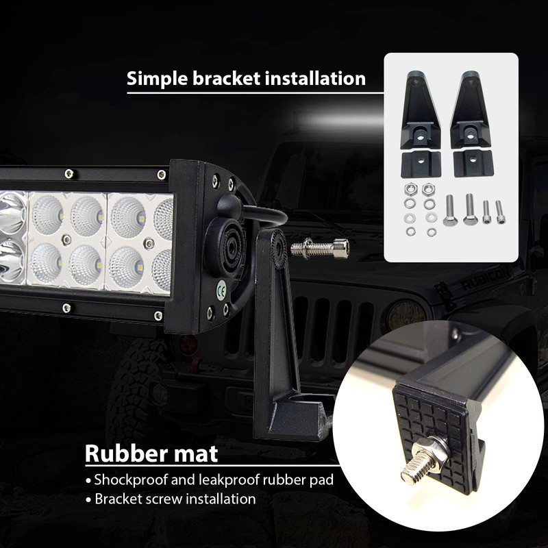 AUXTINGS Universal Side Mounting Base Bracket,LED Light Bar Slide Mount