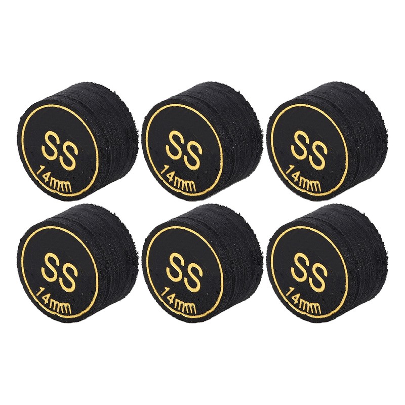 6pcs Pool Cue Tips Professional Multi Layers Billiard Pool Cue