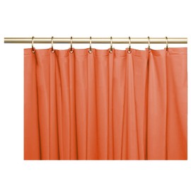 Venice Collections Elegant Heavy Duty Vinyl Shower Curtain Liner with 12 Metal Grommets Rust