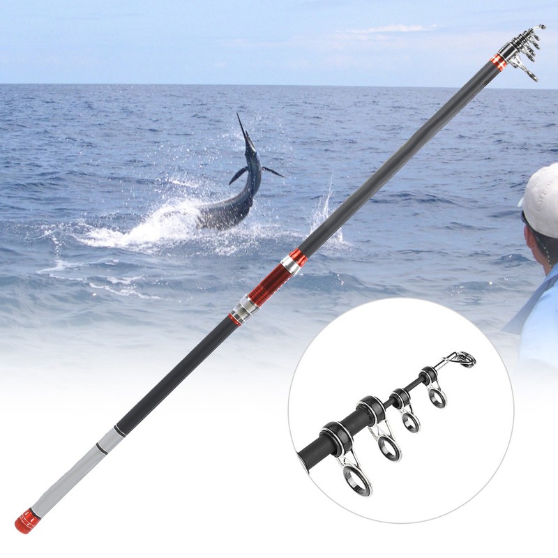 Carbon Superhard Telescopic Fishing Rod Portable Long Shot Fishers Tackle
