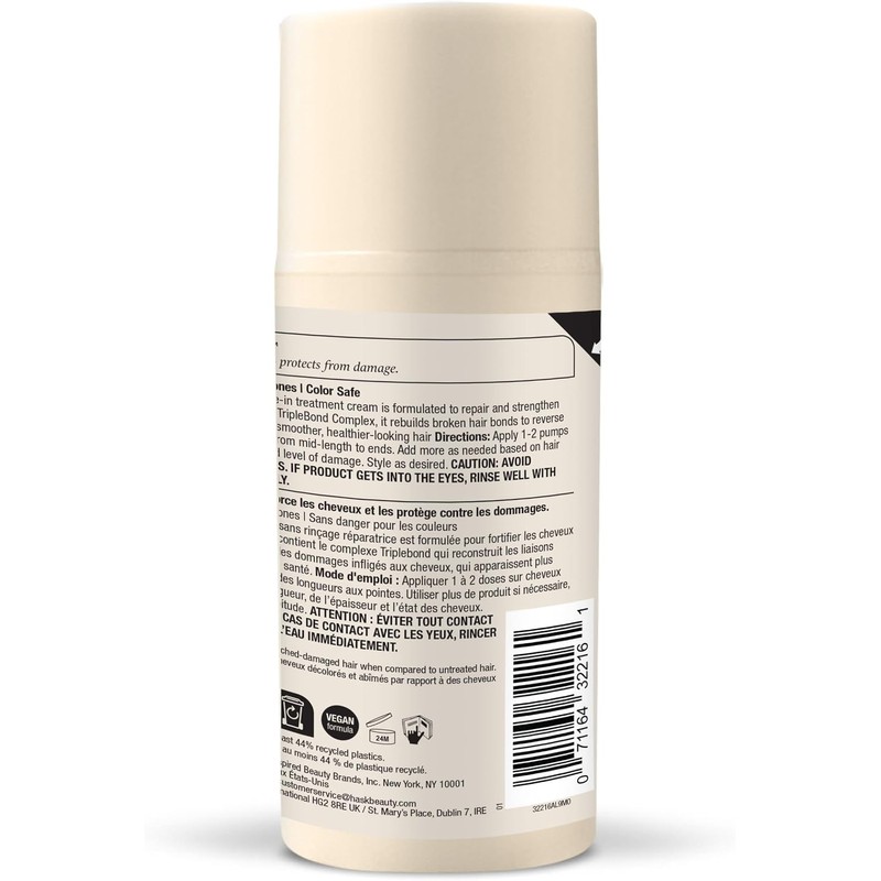HASK, Crema Reparadora Sin Enjuague, Bond Building, Fortalece y Repara