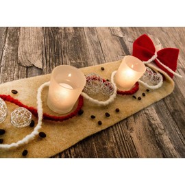 KragoART Wool Cord, Wool Cord 10 mm Wide, 10 Metres on Plastic Roll, Craft Wool for Decorating Vessels and Arrangements, Popular in Floristry (Orange)