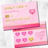 Loyalty Cards Beauty Lashes Nails Business (Pack of 50) (Pink