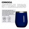 Corkcicle Corkcicle Stemless Insulated Wine Glass Tumbler, Gloss Midnight Blue,