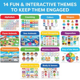 Montessori Preschool Busy Book for Toddlers Ages 3 and Up - Preassembled Preschool Learning Activities Homeschool Montessori Toys - Gifts for 3 Year Old Boys - 4 Year Old Girl Birthday - Summer Toys