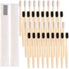 Vesici 200 Pieces Bamboo Toothbrushes Bulk Soft Bristles Toothbrushes with