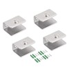 sourcing map Glass Shelf Brackets Stainless Steel Clamp Clip Holder