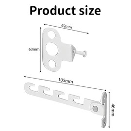 NJCXOLA Window Stop, Pack of 2 Window Locks for Tilting Windows, Metal Window Stopper, Window Open Holder, Window Latch for Adjusting the Window Opening (White)