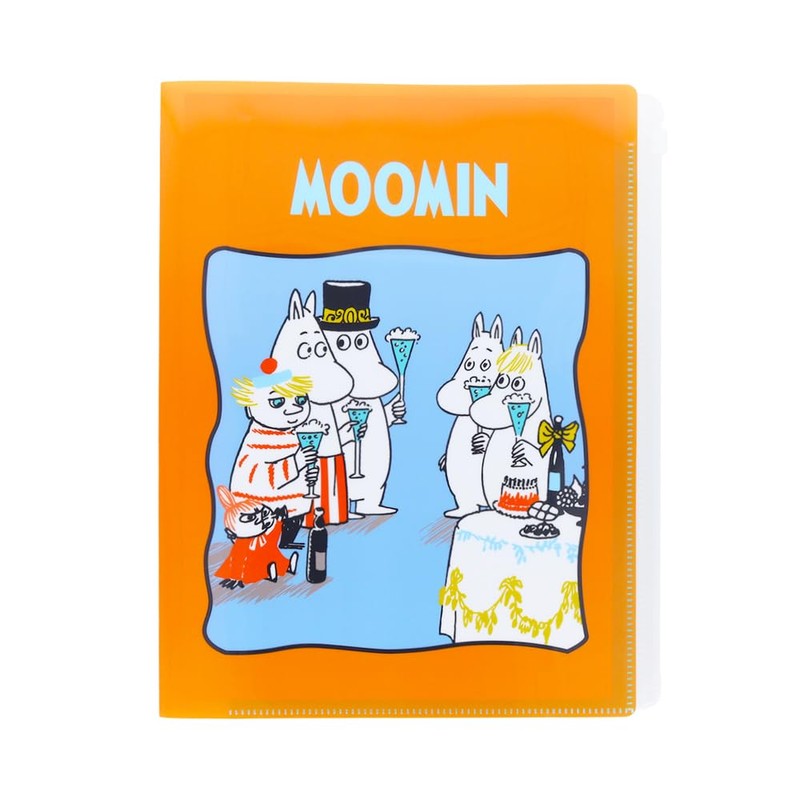 Sunstar Stationery Moomin Clear File, 6 Pockets + Zipper Case,
