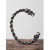 HAQUIL Silver Plated Stainless Steel Viking Berserker Bear Head Cuff