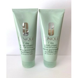 Clinique 2x Clinique 7 Day Scrub Cream Rinse-Off Formula 3.4 Oz/100ml Each NEW