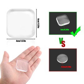 6pcs Door Stoppers for Wall, 1.57in Clear Rubber Door Handle Knob Protector Round Self Adhesive Wall Shield Wall Shield Cushion Bumper Guard Cabinet Bumper for Sofa Table Refrigerator Toilet